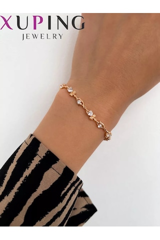 Xuping Xuping. Taşlarla Süslenmiş Kadın Bilezik. 238409146 Altın