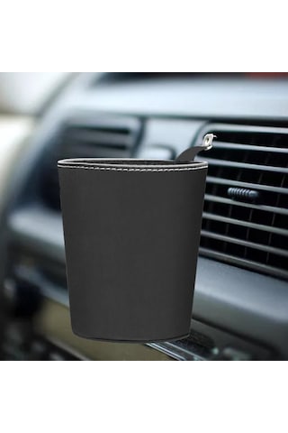 Homyl Araba Çöp Kutusu Dayanıklı İç Aksesuar Çok Siyah Siyah