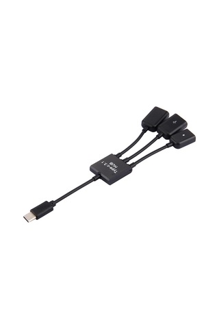 Sones 17,8 Cm 3 Portlu Usb-c / Type-c 3.1 Otg Şarj Hub Kablosu, Galaxy S8 Ve S8 + / Lg G6 / Huawei P10 Ve P10 Plus / Xiaomi Mi 6 Ve Max 2 Ve Diğer Akıllı Telefonlar İçin Siyah