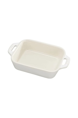 Staub 405118650 Seramik Dikdörtgen Fırın Kabı Beyaz