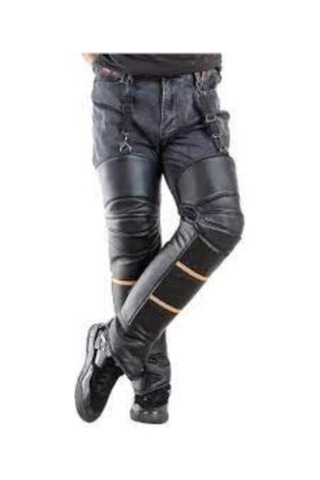 Bike Sky Diz & Bacak Koruma Deri Reflektörlü Yağmur & Rüzgar & Soğuğa Karşı Yüksek Seviye Korumalı Siyah