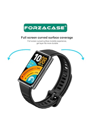 Forzacase Huawei Band 11 Pro İle Uyumlu Çerçeveli Tam Kaplayan 3d Pet Ekran Koruyucu Film - Fc016