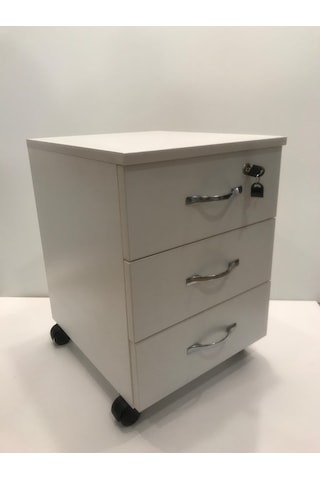 Üç Çekmece Kilitl Komidin(Montajlı)