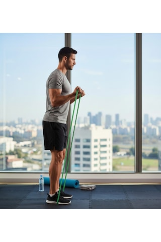 Nk Spor 1 Adet Direnç Lastiği 208cm X 3,5x32mm 7-9kg Latex Pilates Yoga Spor Egzersiz Fizik Yeşil
