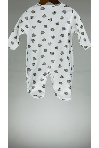 Kalpli Patikli Çıtçıtlı %100 Pamuklu Kız Bebek Tulum 001