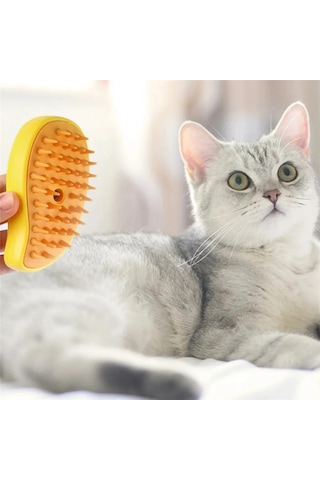 Buharlı Kedi & Köpek Yıkama Fırçası Tarağı Yumuşak Silikon