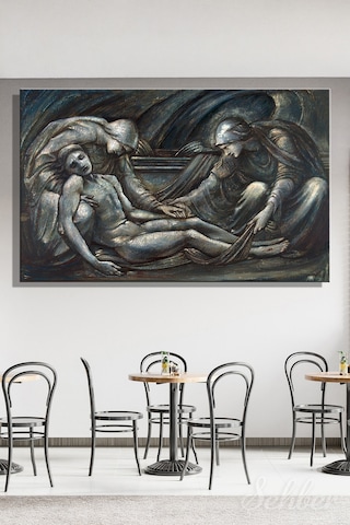 Kanvas Tablo Yatay Tekli Edward Burne-jones The Entombment Mezara Konuluş İsimli Tablosu 2932
