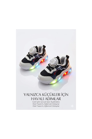 Cool Kids Kız Çocuğu Işıklı Pudra Yazlık Terletmez Kaydırmaz Koku Yapmaz Full Ortopedik Tarz Spor Lacivert