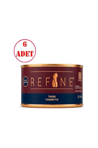 Refine Kedi Konservesi Ton Balıklı 85 Gr 6 Ad