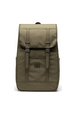 Herschel Retreat Su İtici Kumaş 16" Laptop Uyumlu Mıknatıslı Kapama Sırt Çantası, 23 L-23951 Elmas Dokulu Haki