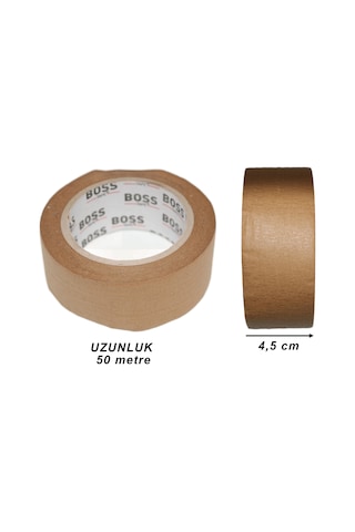 Yapışkanlı Çiçek Bandı - Maskeleme Bandı - Kahverengi - 5 Cmx50 M