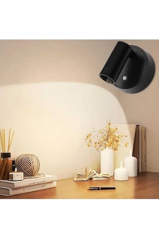 Fastbuy Siyah Usb Şarjlı Dokunmatik Kontrollü Ayarlanabilir 360 Dönen Manyetik Led Gece Lambası Siyah