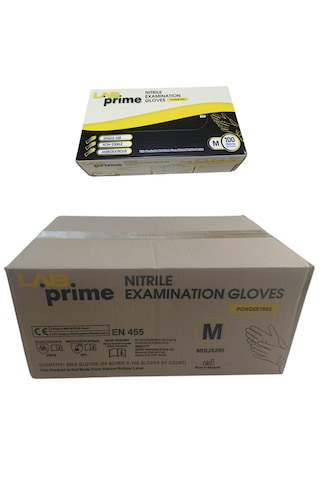 Nitril Eldiven Pudrasız Mavi --- M Beden --- 1 Koli 20 Paket
