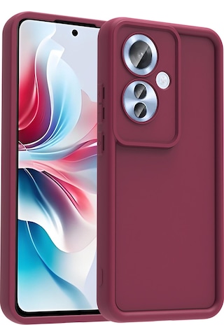 Goocamp Reno 11f Kılıf Kamera Korumalı Ananas Kapak - Mürdüm Mürdüm