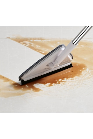 Üçgen Cam Silecekli Beyaz Köşe Mop 148 CM