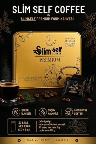 Slimself Form Kahvesi Premium 30 Şase L-carnitine & Collagen 150g 30 Day