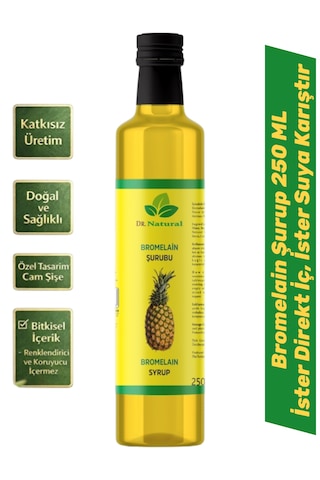 Bromelain Ananas Ve Koenzim Q10 İçeren Detox Şurubu 250 Ml