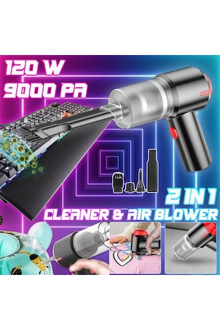 Jms 2 İn 1 Akülü Hava Üfleyici Mini Elektrikli El Süpürgesi