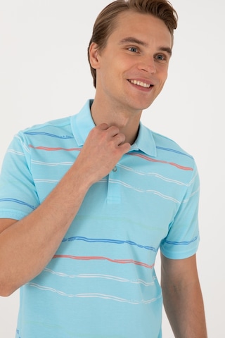 U.S. Polo Assn. Erkek Regular Fit Polo Yaka Aqua Tişört 50299642-VR007