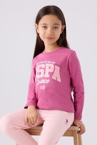 U.s. Polo Assn. 1966 Authentic Brand Kız Çocuk Leylak Uzun Kol Pijama Takım Leylak