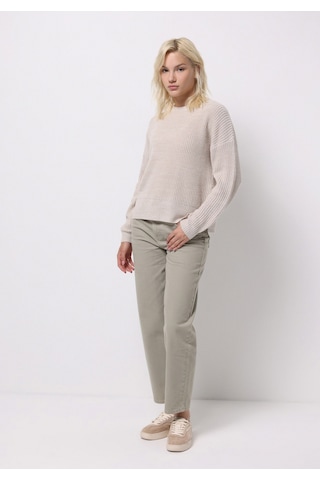 Colin's Colins Regular Fit Yuvarlak Yaka Çizgili Kadın Ekru Kazak Cl1076099 Q1.v2 Ecm Ecru Melange