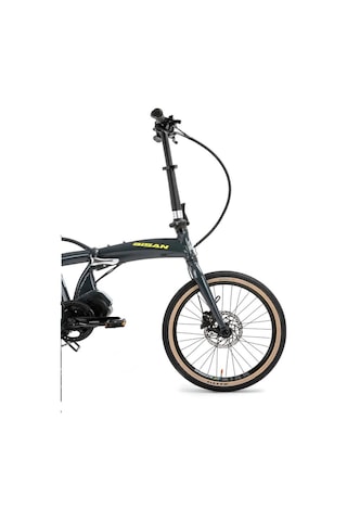Bisan E-folding Strike 20" 9-vites Hd Katlanır Elektrikli Bisiklet Gri Siyah