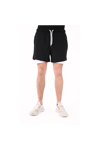 Scorp Extreme Pro Kısa Taytlı Erkek Şort Siyah Beyaz STANDART
