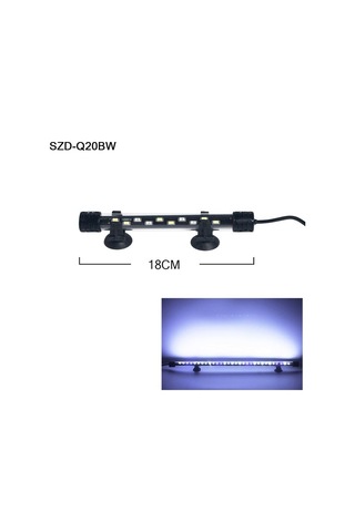 Silkroadselect Huoxun Shop A Szd-q20bw Stili Akvaryum Işıklı Led Su Geçirmez Balık Tankı Işığı Dalış Balık Lambası Akvaryumlar Dekorasyon Aydınlatma Bitki Lambası Cm Ab Güç Beyaz