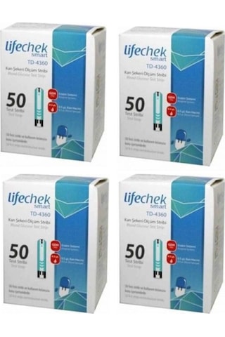Lifechek Smart TD-4360 Ölçüm Çubuğu 4 x 50 Strip Lifechek Smart TD-4360 Ölçüm Çubuğu 4 x 50 Strip
