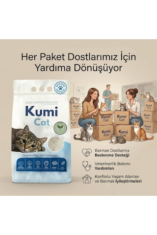 Eko-premium Saf Dokunuş Kokusuz Naturel Kedi Kumu, Cilt Hassasiyeti Dostu Güçlü Topaklanan Bentonit 10 L