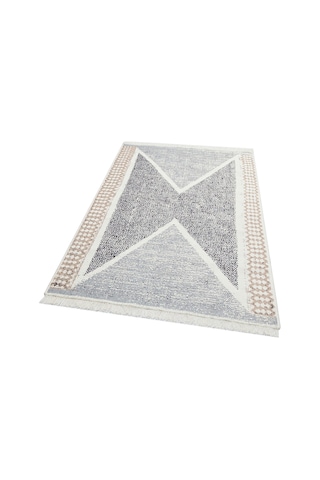 Eko Halı Arya Ar 02 Grey Yıkanabilir Çift Taraflı Modern Desenli Dokuma Kilim - 80x150
