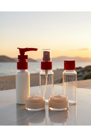 30 Ml 5 Li Seyahat Banyo Şişe Seti Sızdırmaz Kapak Uczzz5liseyahatşişesibordo-2 Diğer