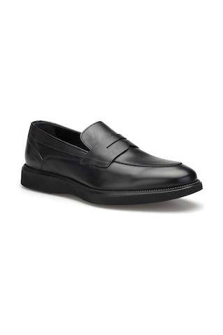 Fıt Hakiki Deri Erkek Loafer Siyah
