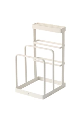 Wezone Beyaz Demir Bıçaklık - Mutfak Çelik Bıçak Tutucu, Kağıt Havlu Ve Tava Kapağı İçin Suyu Çeken Dolap Beyaz