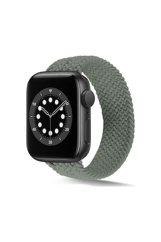 Apple Watch Uyumlu Ultra 49mm Kordon Krd-38 Medium Strap Kayış - Koyu Yeşil