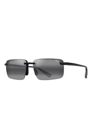 Maui Jim Mj 0626s 002 02 61 Polarize Unisex Dikdörtgen Siyah Kemik Güneş Gözlüğü Siyah