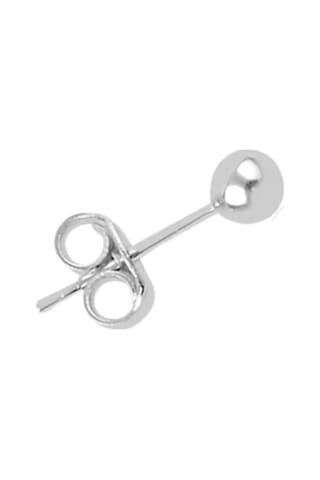 925 Ayar Gümüş Minimal Erkek Küpe 3 Mm Tek Top Küpe 1 Adet Gümüş