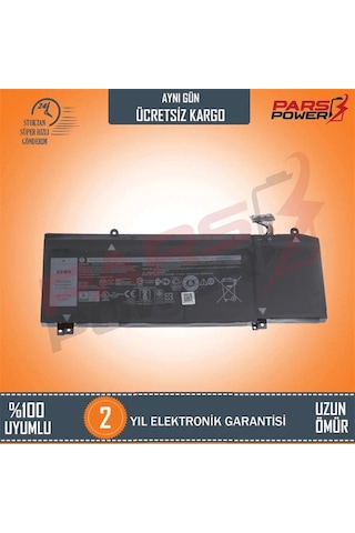 Dell Uyumlu 17 G7 7590, P82F Batarya - Pil 4 Hücre - Üretici 241703
