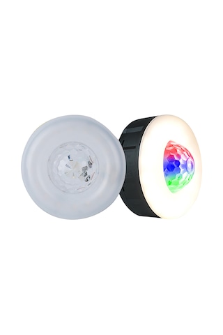 Yaozixa Rgb+beyaz Led Işıklı Güneş Enerjisi+type-c Şarjlı Kamp Feneri, 3x1800mah Pil, Uzaktan Kumanda, Sihirli Top Model, Çadır Ve Açık Hava Işığı Çok Renkli