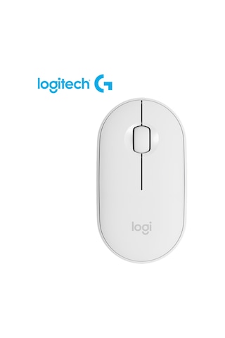 Reedark Logitech Pebble Beyaz Optik Mouse: İkili Bağlantı Bt + 2.4 Ghz , Ultra İnce Tasarım, 18 Ay Pil Ömrü, Sessiz Kaydırma Tekerleği