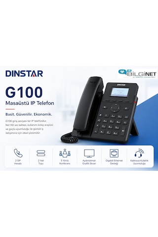 Dınstar G100p Masaüstü Ip Telefon