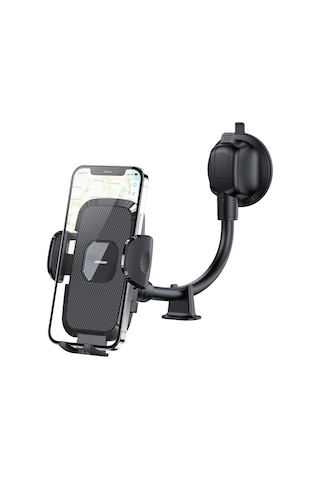 Joyroom Jr-zs259 360 Derece Dönebilen Mekanik Araç Tutucu, Stil: Uzun Kol Enayi Siyah