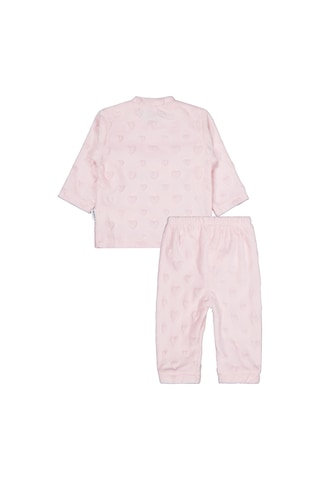 Albimini Kız Ayı Tavşan Nakış 2li 1-6 Ay Takım - Pembe