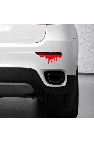 Ilginç Kan Izi Araba Sticker Yapıştırması