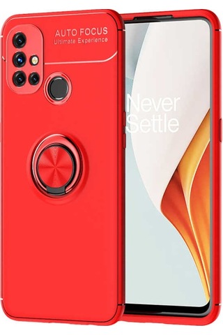 One Plus Nord N10 5G Kılıf Zore Ravel Yüzüklü Silikon Kılıf
