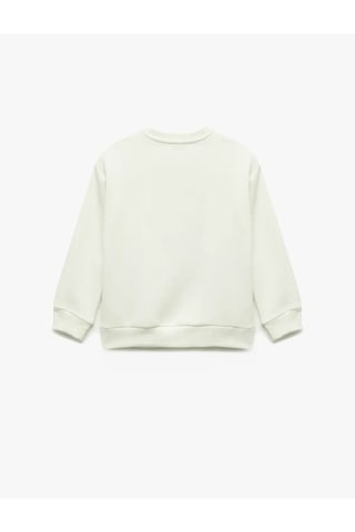 Koton Fiyonklu Ekru Kız Çocuk Sweatshirt 6wkg10088ak Ekru