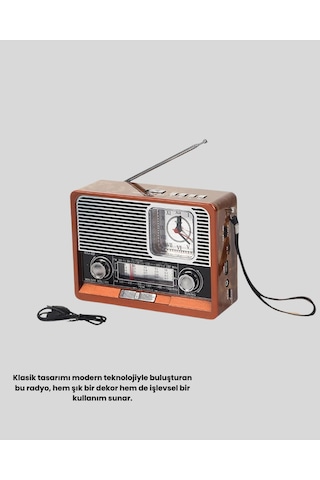 Nostaljik Radyo Şık Dekoratif Tasarım Ve Güvenli