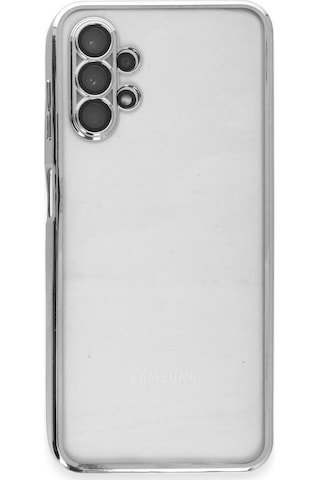 Newface - 990 - Samsung Uyumlu Galaxy A13 4g Kılıf Razer Lensli Silikon - Spt-gld - - Gümüş