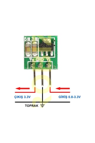 0.8v To 3.3v Voltaj Yükseltici Modül Mini Step Up Boost Maksimum 500ma 150khz %85 Verim