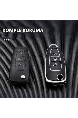 Ford Focus Mondeo Fiesta Kuga Transıt Tourneo C Max S Max Galaxy Ranger Tpu Anahtar Kılıfı Siyah